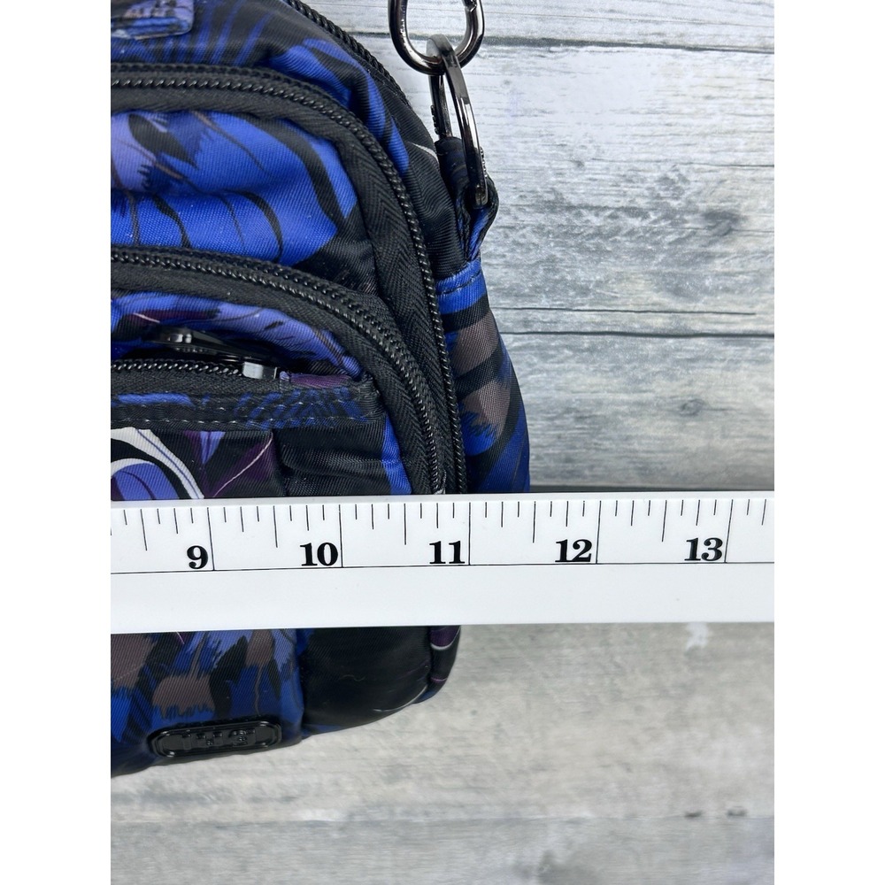 Lug Scoop crossbody (blue, purple, black) Botanical Floral - Picture 5 of 9